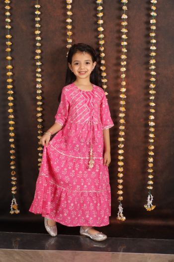 Girls ankle Length cotton Long Kurta