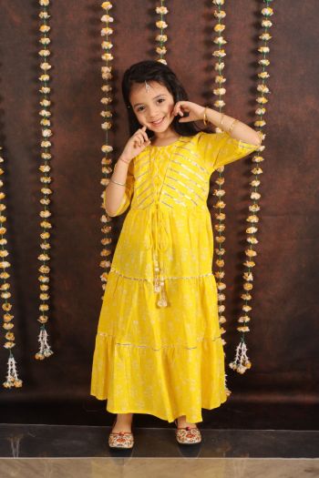 Girls ankle Length cotton Long Kurta