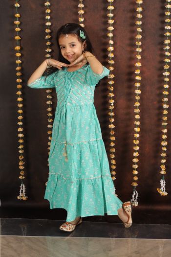 Girls ankle Length cotton Long Kurta