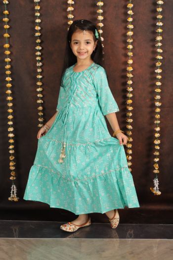 Girls ankle Length cotton Long Kurta