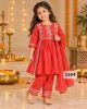 Girls Mulchanderi kurta set