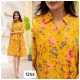 Women's Pure Cotton Ruffle Midi dress