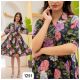 Women's Pure Cotton Ruffle Midi dress