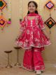 Rich yolk kurta with sharara set