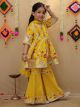 Rich yolk Kurta with sharara set