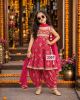 Girls Ethnic Floral Peplum dhoti set